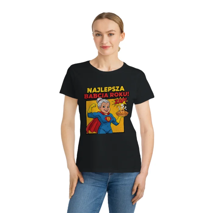 T-shirt Damski z nadrukiem Najlepsza Babcia Roku
